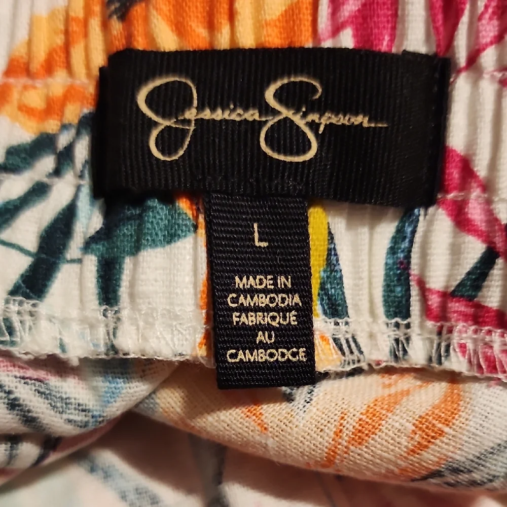 Jessica‎ Simpson Rosalie Wide Leg Pull on Crop Pant with Slant Pockets NWT